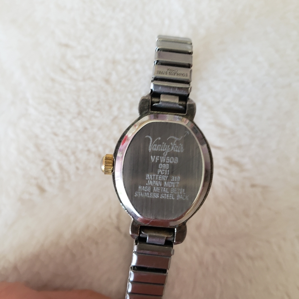 Vanity Fair Diamond Two Tone Quartz Analog Women's Watch Sz. 6" New Battery - Picture 7 of 12